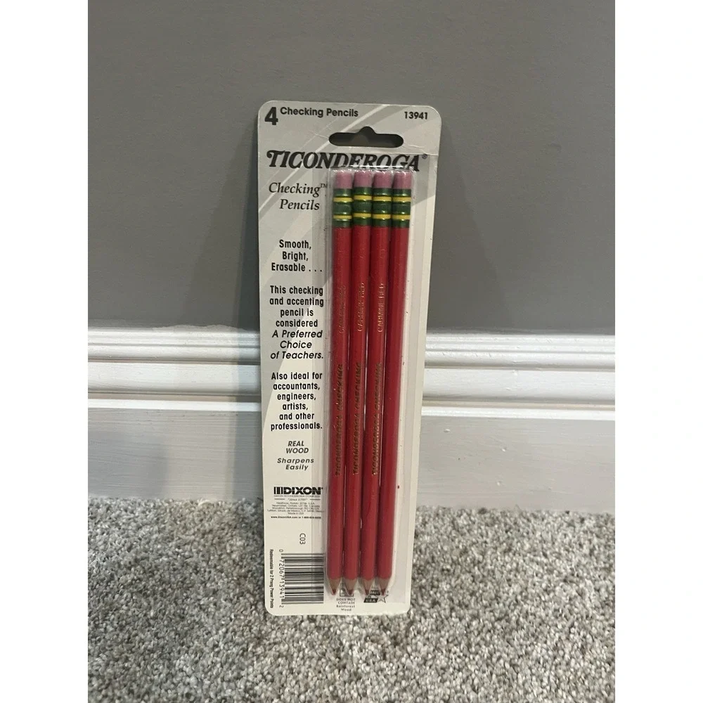 Vtg Ticonderoga Erasable Colored Pencils And Red Pencils 11126,‎ 13941